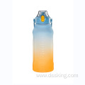 New frosted gradient water bottle 2 liter water bottle